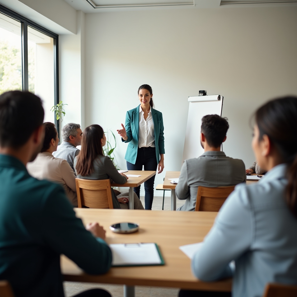 Cooperative members gathered in an assembly meeting, engaged in discussion