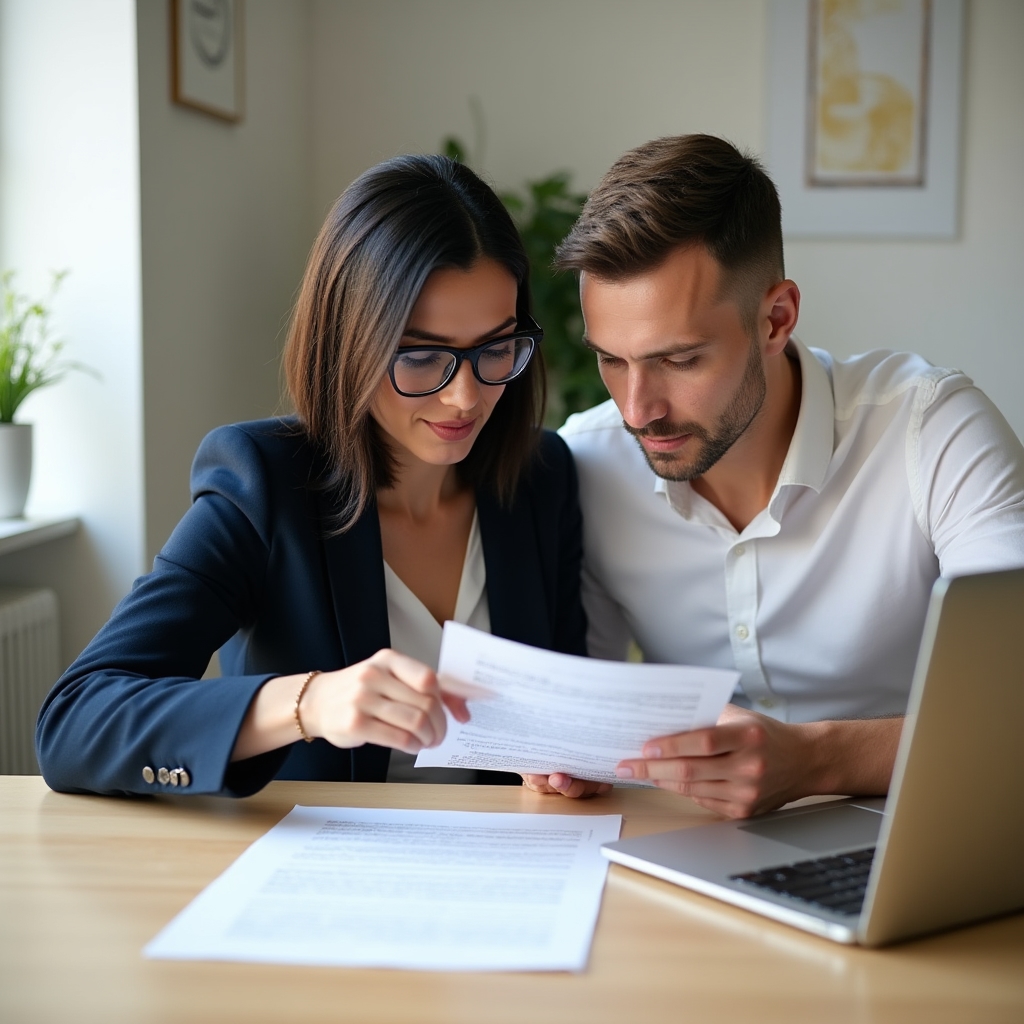 Cooperative members reviewing governance documents in a well-lit meeting room